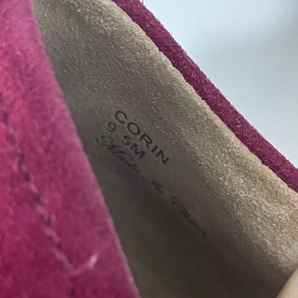 Donald Pliner Corin Suede Block Heel Pumps Women's 9.5 Chic Burgundy Career Shoe - Picture 10 of 10